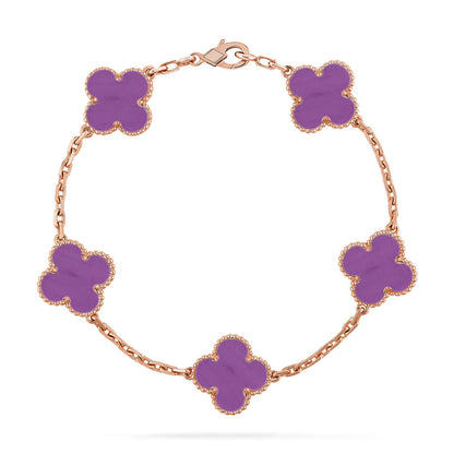 [Eternal Jewelry] CLOVER 5 MOTIF VIOLET BRACELET COLLECTION