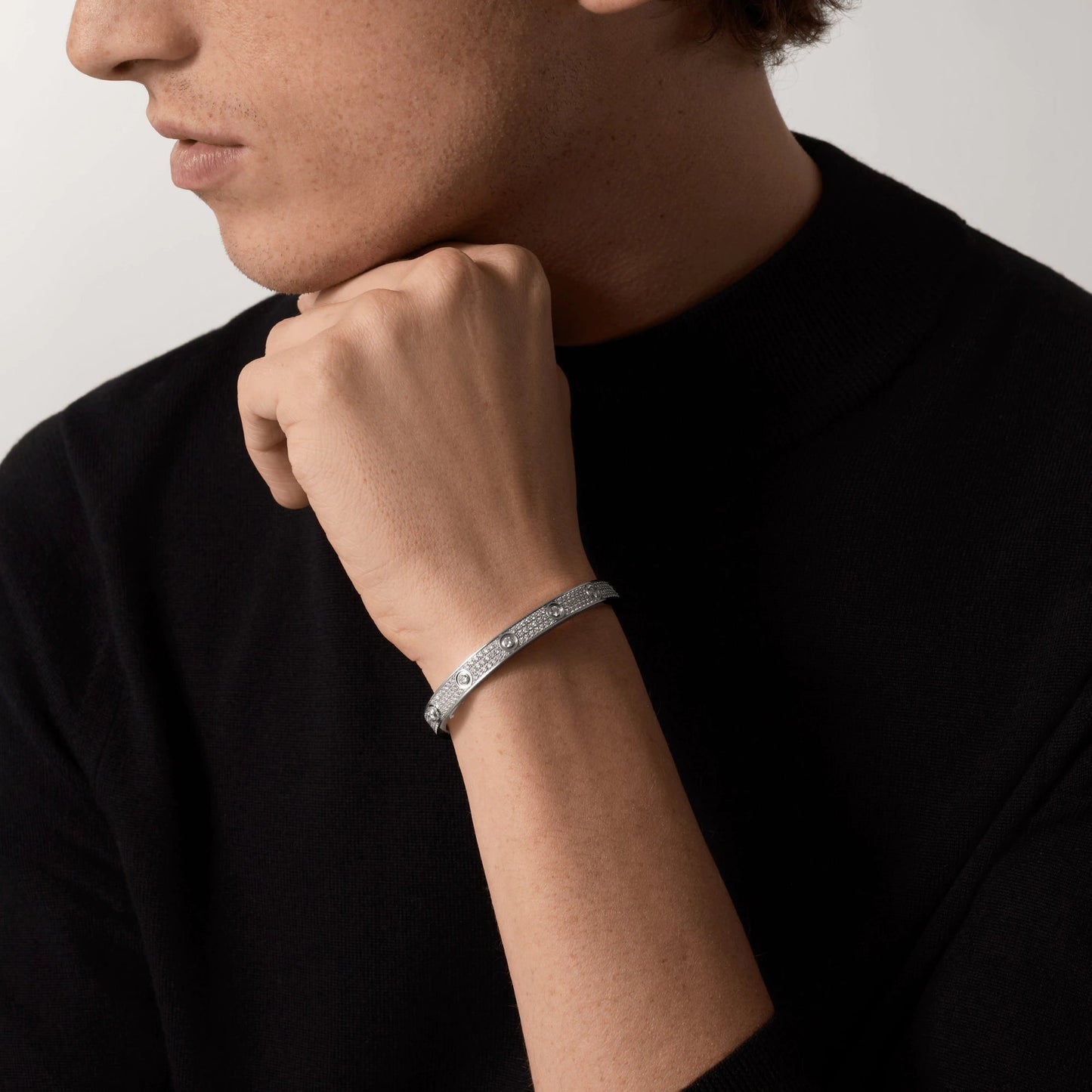 [Eternal Jewelry]LOVE BRACELET 6.1MM DIAMOND-PAVED 10 BIG DIAMONDS