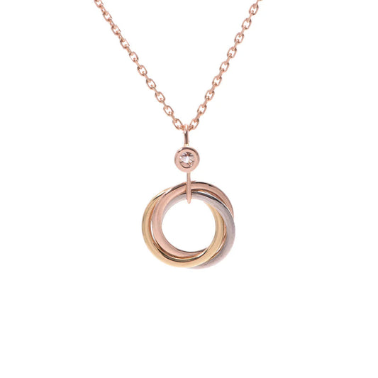 [Eternal Jewelry]TRINITY SILVER GOLD PINK GOLD NECKLACE