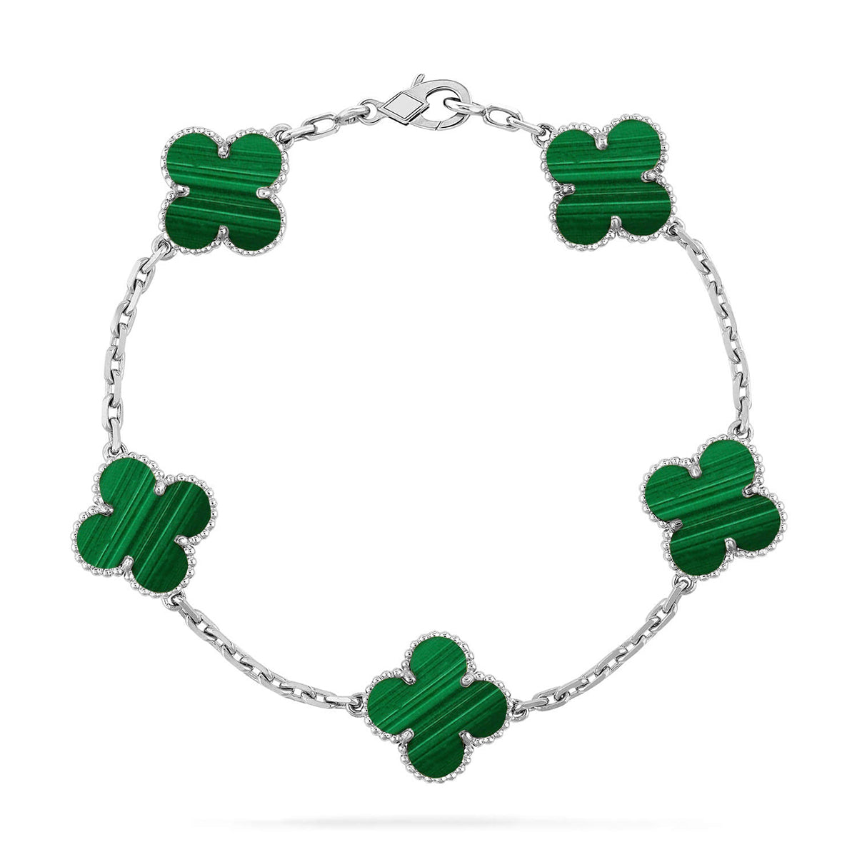 [Eternal Jewelry] CLOVER 5 MOTIF MALACHITE BRACELET COLLECTION