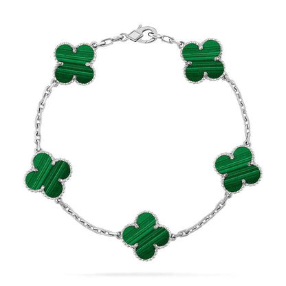 [Eternal Jewelry] CLOVER 5 MOTIF MALACHITE BRACELET COLLECTION