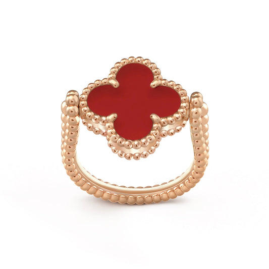 [Eternal Jewelry]CLOVER RIVERSIBLE PINK GOLD RING