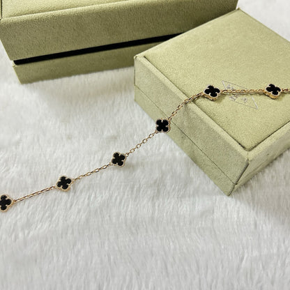 [Eternal Jewelry]CLOVER 6 MOTIF  ONYXS BRACELET