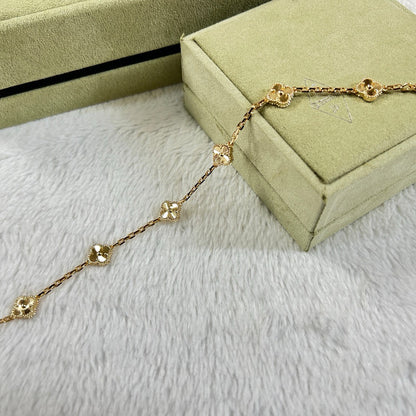 [Eternal Jewelry]CLOVER 6 MOTIF DIAMOND BRACELET