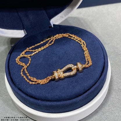 [Eternal Jewelry]FORCE SMALL HORSESHOE  DIAMOND CHAIN ROPE BRACELET