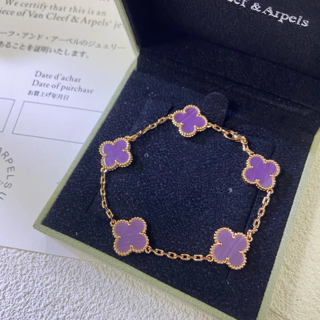 [Eternal Jewelry] CLOVER 5 MOTIF VIOLET BRACELET COLLECTION