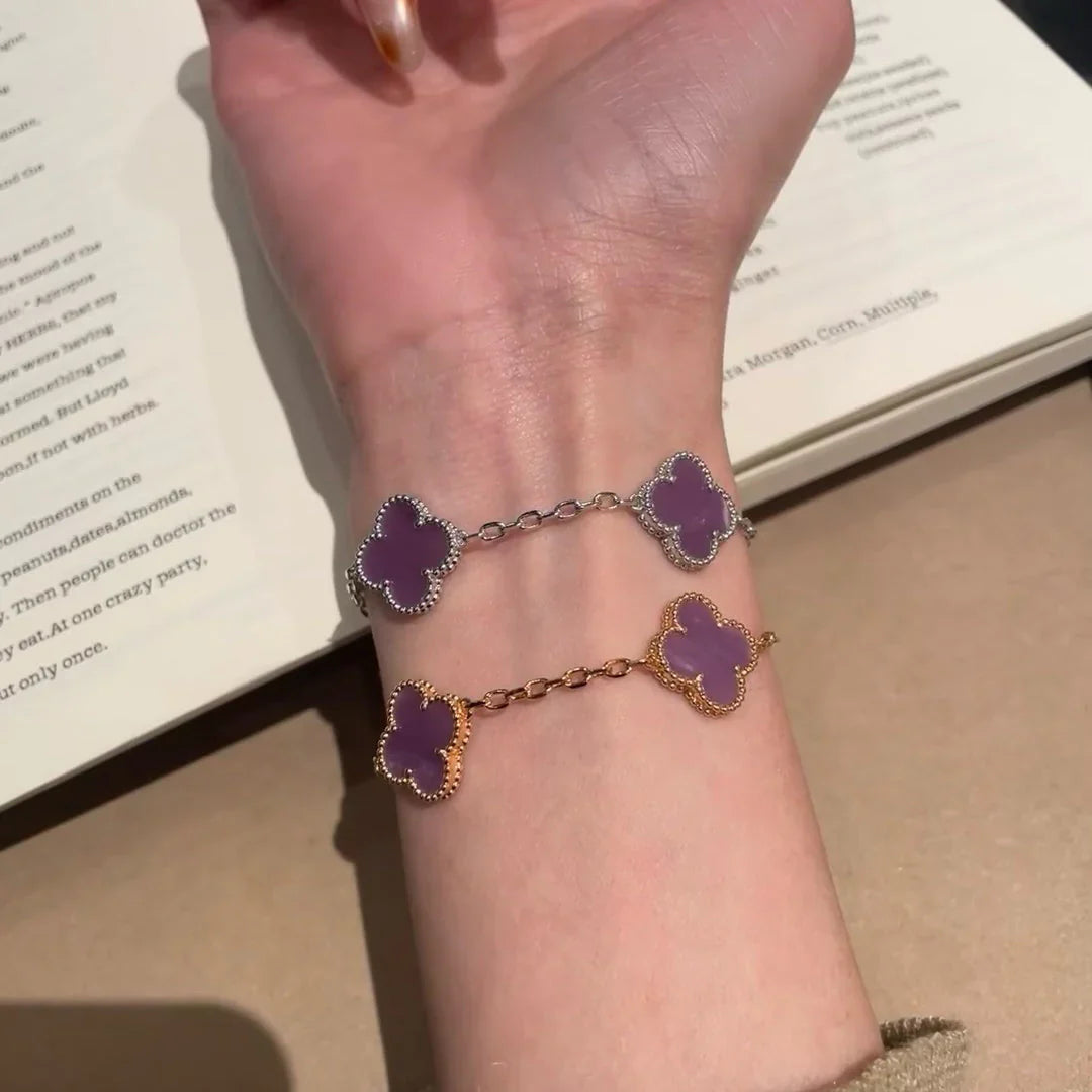 [Eternal Jewelry] CLOVER 5 MOTIF VIOLET BRACELET COLLECTION
