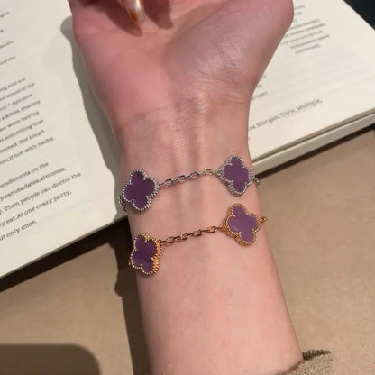 [Eternal Jewelry] CLOVER 5 MOTIF VIOLET BRACELET COLLECTION