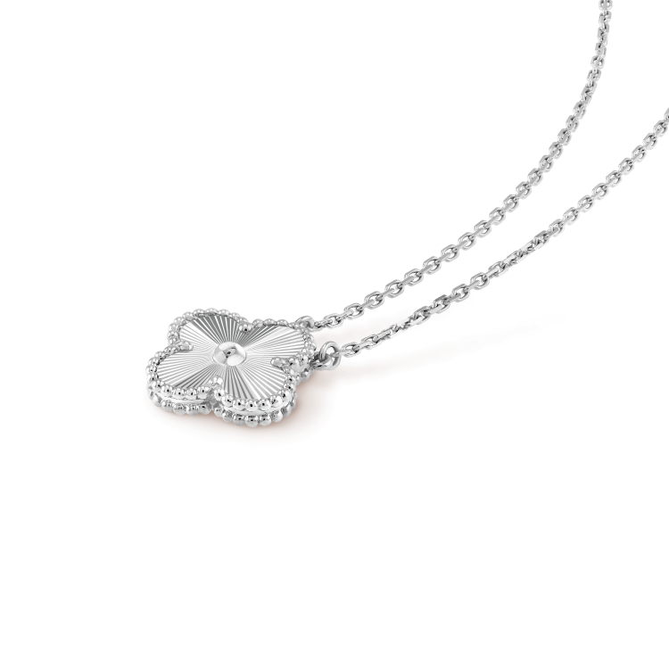 [Eternal Jewelry]CLOVER 15MM LASER NECKLACE SILVER