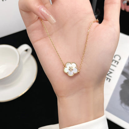 [Eternal Jewelry]LUCKY  WHITE MOP  PLUM BLOSSOM NECKLACE