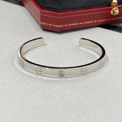 [Eternal Jewelry]LOVE BRACELET 6.1MM 1 DIAMOND OPEN CUFF