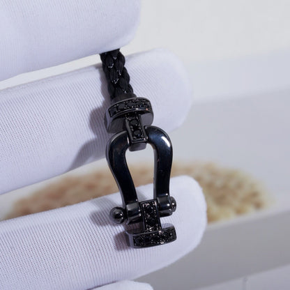 [Eternal Jewelry]FORCE LARGE SERIES HORSESHOE BLACK SAMURAI BRACELET