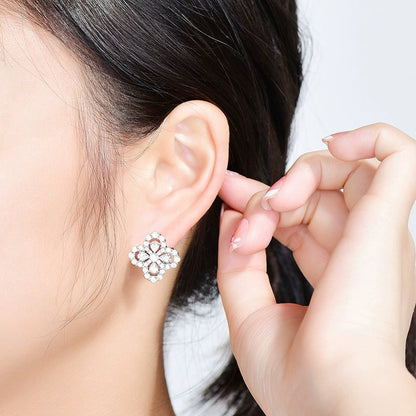 [Eternal Jewelry]LOOP EARRINGS FULL MOTIF DIAMOND 16MM