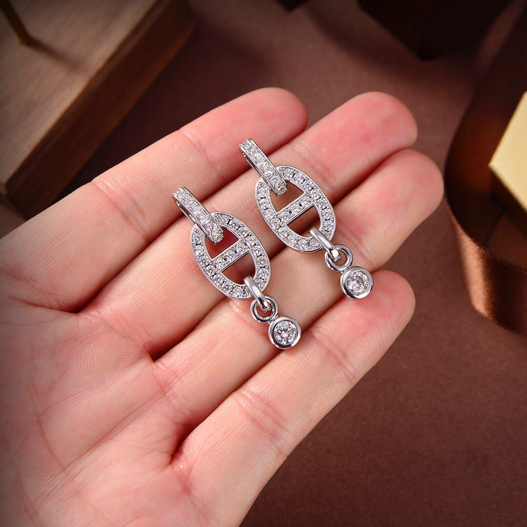 [Eternal Jewelry]HM CHAINE DIAMOND EARRINGS