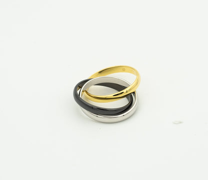 [Eternal Jewelry]TRINITY RING BLACK GOLD SILVER