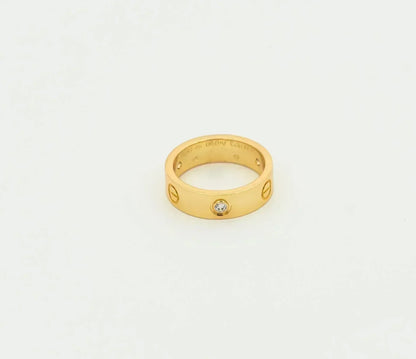 [Eternal Jewelry]LOVE RING 5.5MM 3 DIAMONDS GOLD