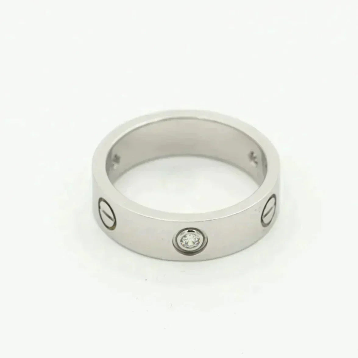 [Eternal Jewelry]LOVE RING 5.5MM 3 DIAMONDS SILVER