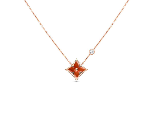 [Eternal Jewelry]STAR NECKLACE PINK GOLD 1 DIAMOND