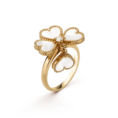 [Eternal Jewelry]SWEET CLOVER WHITE MOP RING