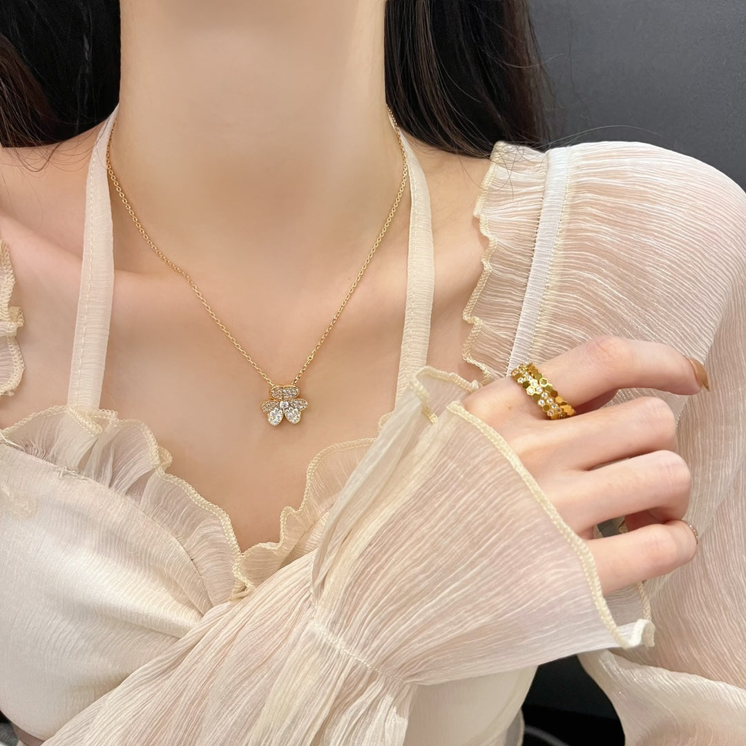 [Eternal Jewelry]FLOWER DIAMOND NECKLACE
