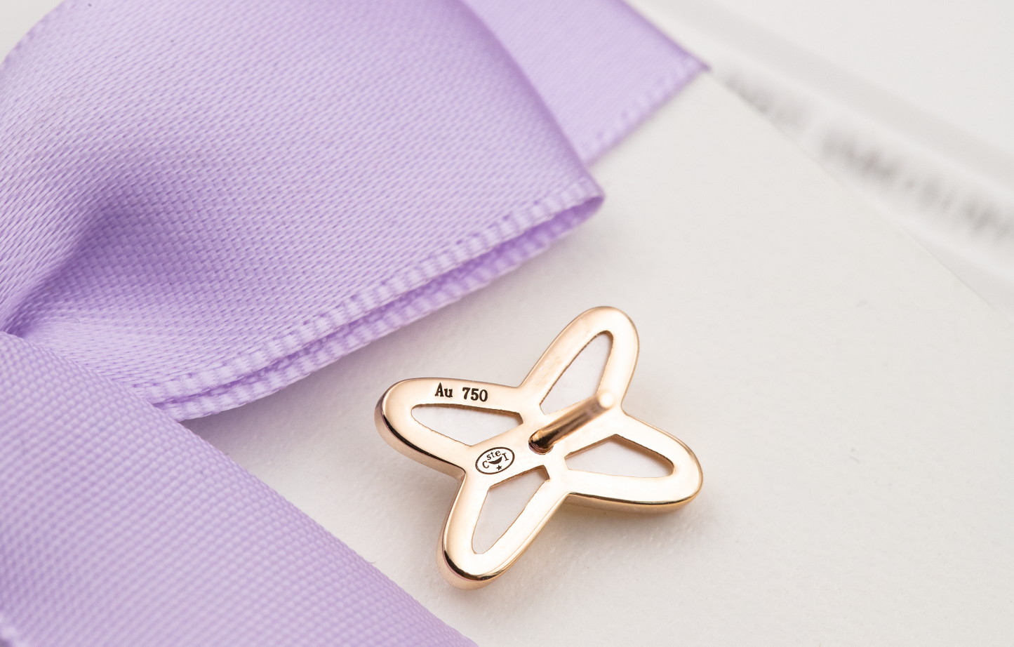 [Eternal Jewelry]JEUX DE WHITE MOP ROSE GOLD DIAMOND EARRINGS