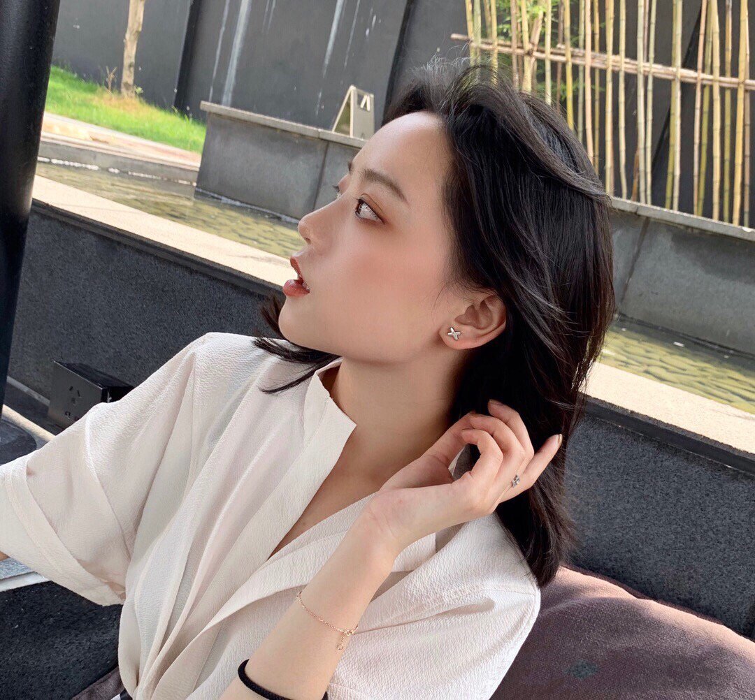 [Eternal Jewelry]JEUX DE WHITE MOP ROSE GOLD DIAMOND EARRINGS