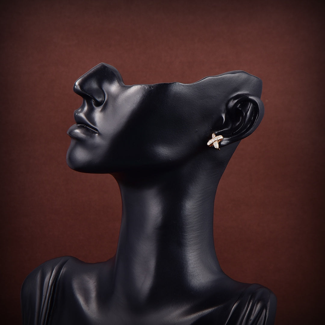 [Eternal Jewelry]JEUX DE GOLD DIAMOND EARRINGS