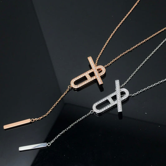 [Eternal Jewelry]HM NECKLACE PLATINUM ROSE GOLD DIAMOND