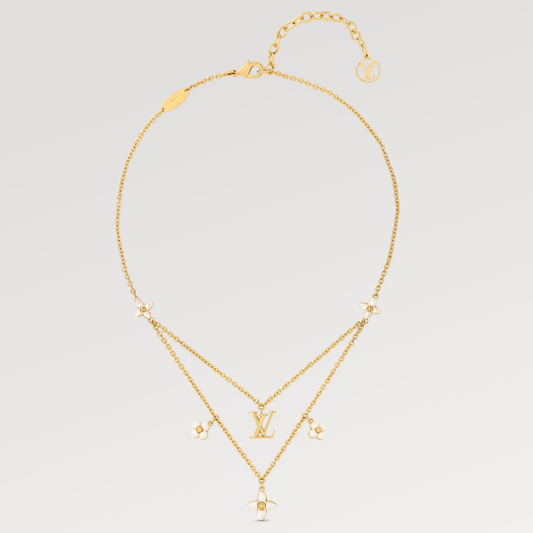 [Eternal Jewelry]FLOWERGRAM GOLD MOP DOUBLE ROW NECKLACE