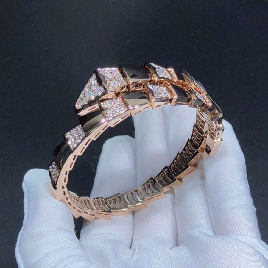[Eternal Jewelry]SERPENTI WIDE BRACELET PINK GOLD DIAMOND