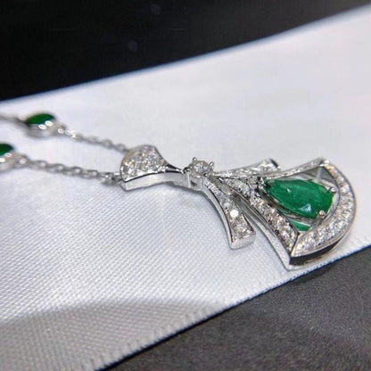[Eternal Jewelry]DREAM NECKLACE MALACHITE DIAMOND SILVER