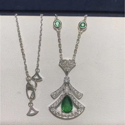 [Eternal Jewelry]DREAM NECKLACE MALACHITE DIAMOND SILVER