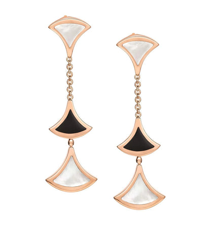 [Eternal Jewelry]DREAM EARRINGS 3 MOTIFS ONYX MOP PINK GOLD