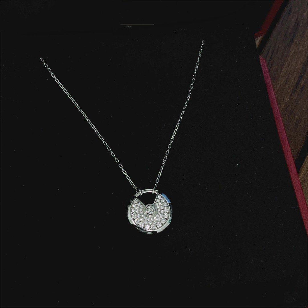 [Eternal Jewelry]AMULETTE SILVER FULL DIAMOND NECKLACE