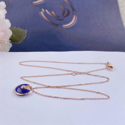 [Eternal Jewelry]AMULETTE ROSE GOLD AGATE NECKLACE