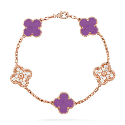 [Eternal Jewelry] CLOVER 5 MOTIF VIOLET BRACELET COLLECTION