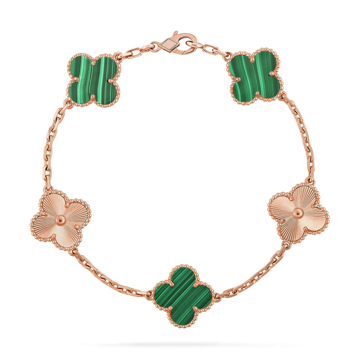 [Eternal Jewelry] CLOVER 5 MOTIF MALACHITE BRACELET COLLECTION