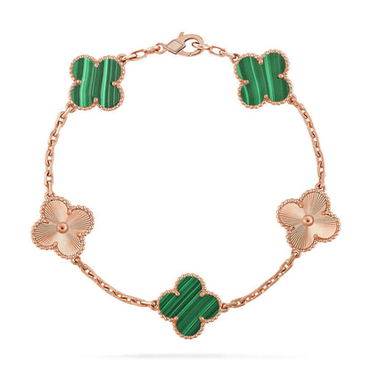 [Eternal Jewelry] CLOVER 5 MOTIF MALACHITE BRACELET COLLECTION