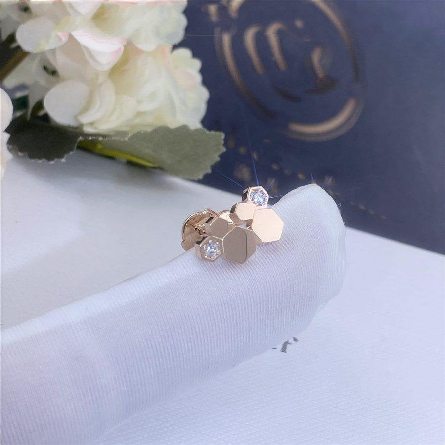 [Eternal Jewelry]BEE LOVE PINK GOLD DIAMOND EARRINGS