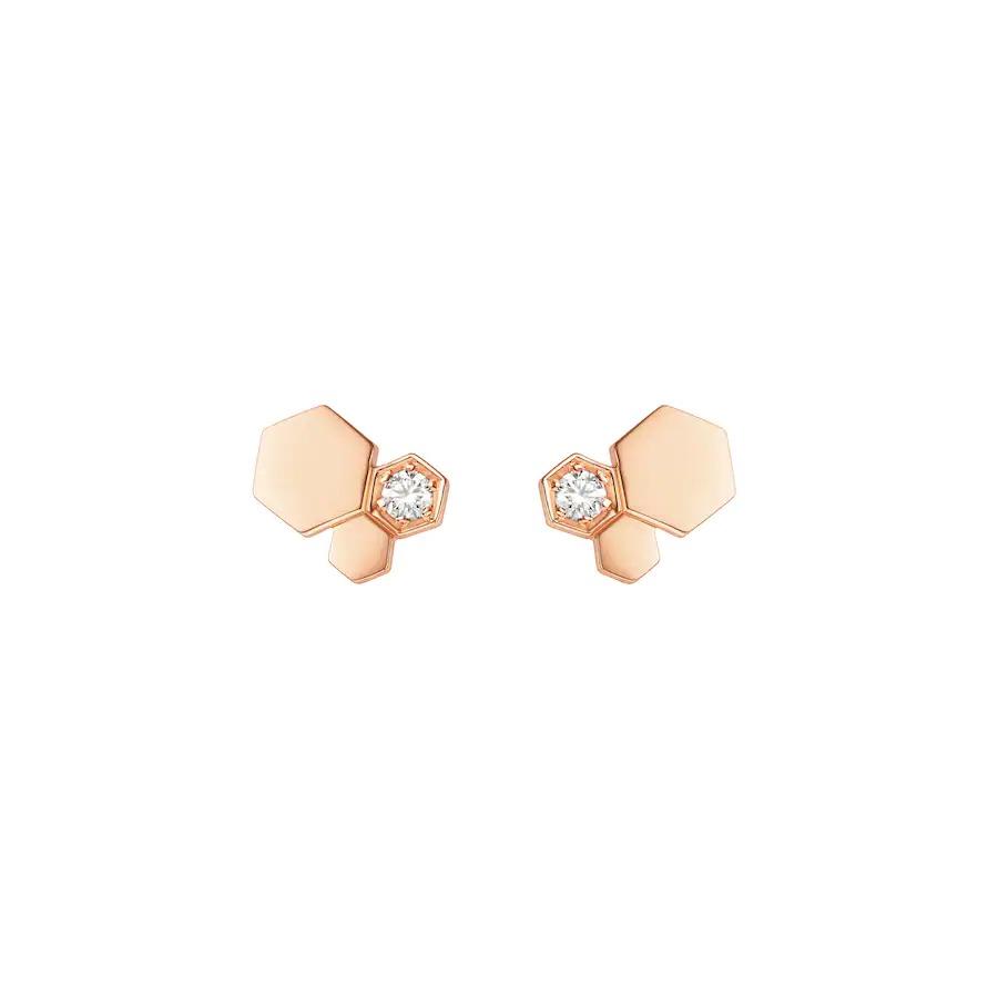 [Eternal Jewelry]BEE LOVE PINK GOLD DIAMOND EARRINGS