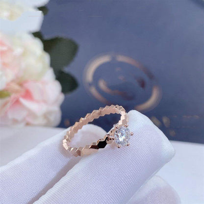 [Eternal Jewelry]BEE LOVE RING PINK GOLD 1 DIAMOND