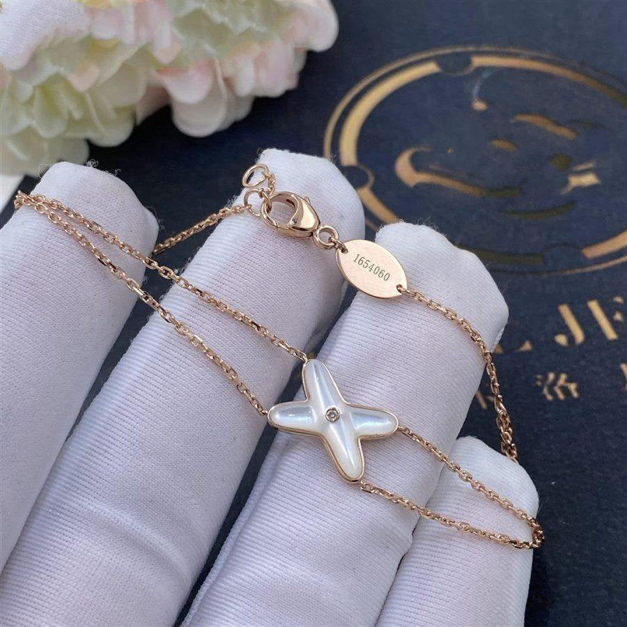 [Eternal Jewelry]JEUX BRACELET WHITE MOP PINK GOLD 1 DIAMOND