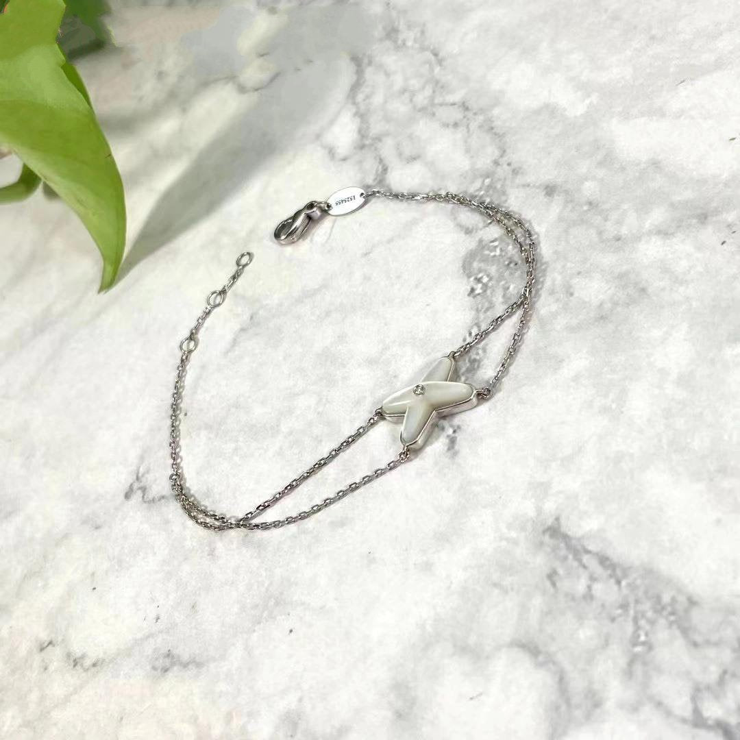 [Eternal Jewelry]JEUX BRACELET WHITE MOP SILVER 1 DIAMOND