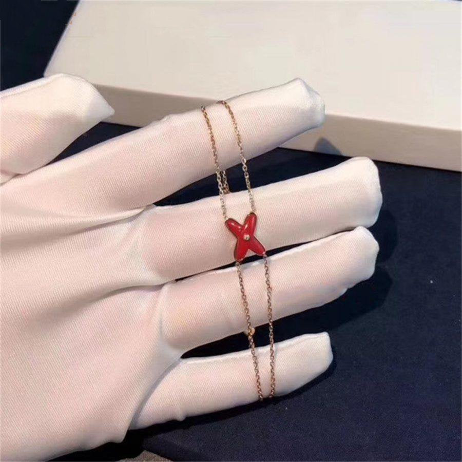 [Eternal Jewelry]JEUX BRACELET CARNELIAN PINK GOLD 1 DIAMOND