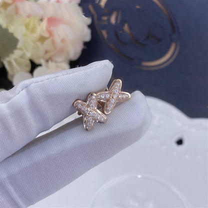 [Eternal Jewelry]JEUX DE PINK GOLD DIAMOND EARRINGS