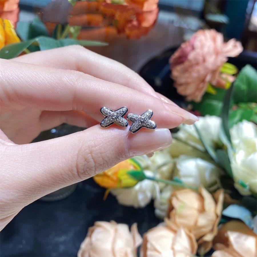 [Eternal Jewelry]JEUX DE SILVER DIAMOND EARRINGS