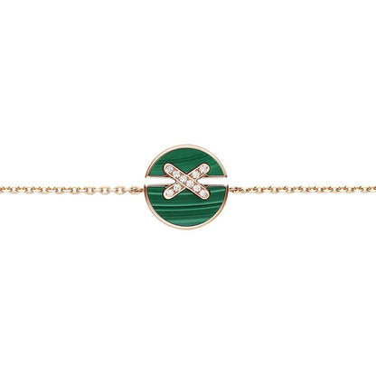 [Eternal Jewelry]JEUX DE BRACELET MALACHITE PINK GOLD DIAMONDS