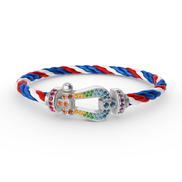 [Eternal Jewelry]FORC LARGE HORSESHOE  COLORED DIAMOND BRACELET SILVER