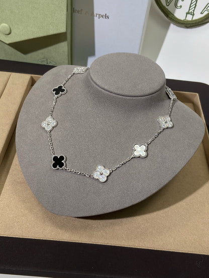 [Eternal Jewellery] Four-Leaf Clover Ten Elements Panda Diamond Silver Necklace