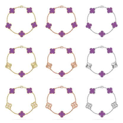 [Eternal Jewelry] CLOVER 5 MOTIF VIOLET BRACELET COLLECTION